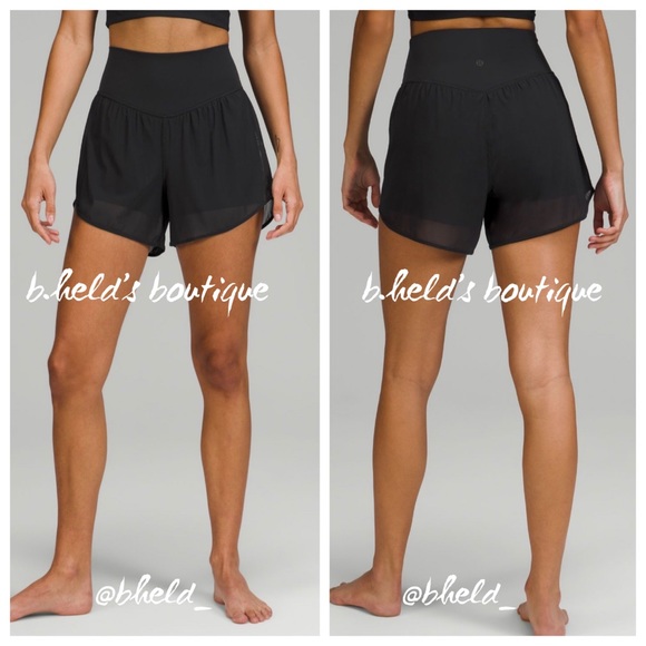 lululemon Nulu and Mesh High-Rise Yoga Short 3.5" in Black Size 4 New NWT - Picture 10 of 16